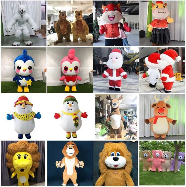 Guangzhou Factory Hot Popular 2M/2.6M/3M Christmas Mascot Santa Clause Inflatable Costume for Adult