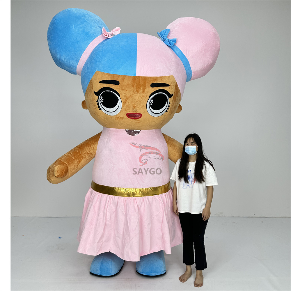 Promotion Commercial Cartoon LOL Girl Mascot Costumes Cosplay TV&Movie Mascot Costume Party Dressing