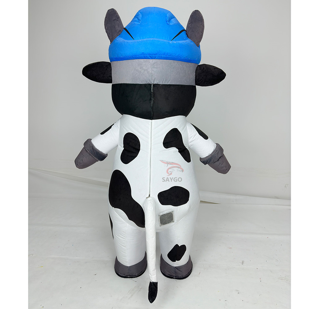 Inflatable Latex Cow Costume White Black Customized Advertising Adult Unisex XL Halloween Easter Mascot Costume,Big Mascot,Inflatable Latex Cow Costume White Black Customized Advertising Adult Unisex XL Halloween Easter Mascot Costume