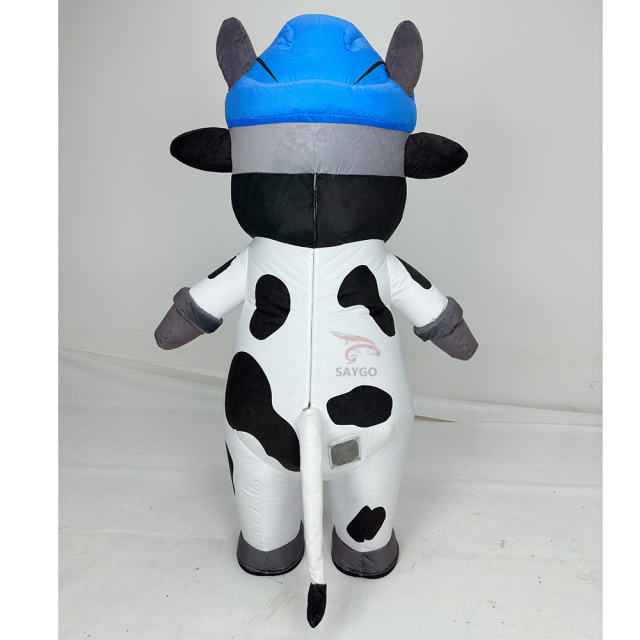 Inflatable Latex Cow Costume White Black Customized Advertising Adult Unisex XL Halloween Easter Mascot Costume,Big Mascot,Inflatable Latex Cow Costume White Black Customized Advertising Adult Unisex XL Halloween Easter Mascot Costume