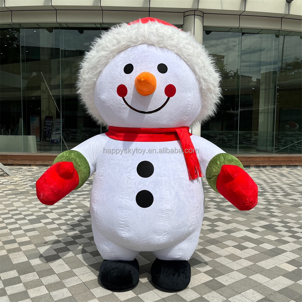 Christmas Snowman Adult Mascot Costume Custom Design Party Costume for Adults Happy Sky Easter/Halloween
