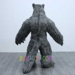 Wolf Animal Carnival Dress Suit Fur Costume Inflatable Mascot Costume for Christmas Plush Furry Party Wolf Mascot