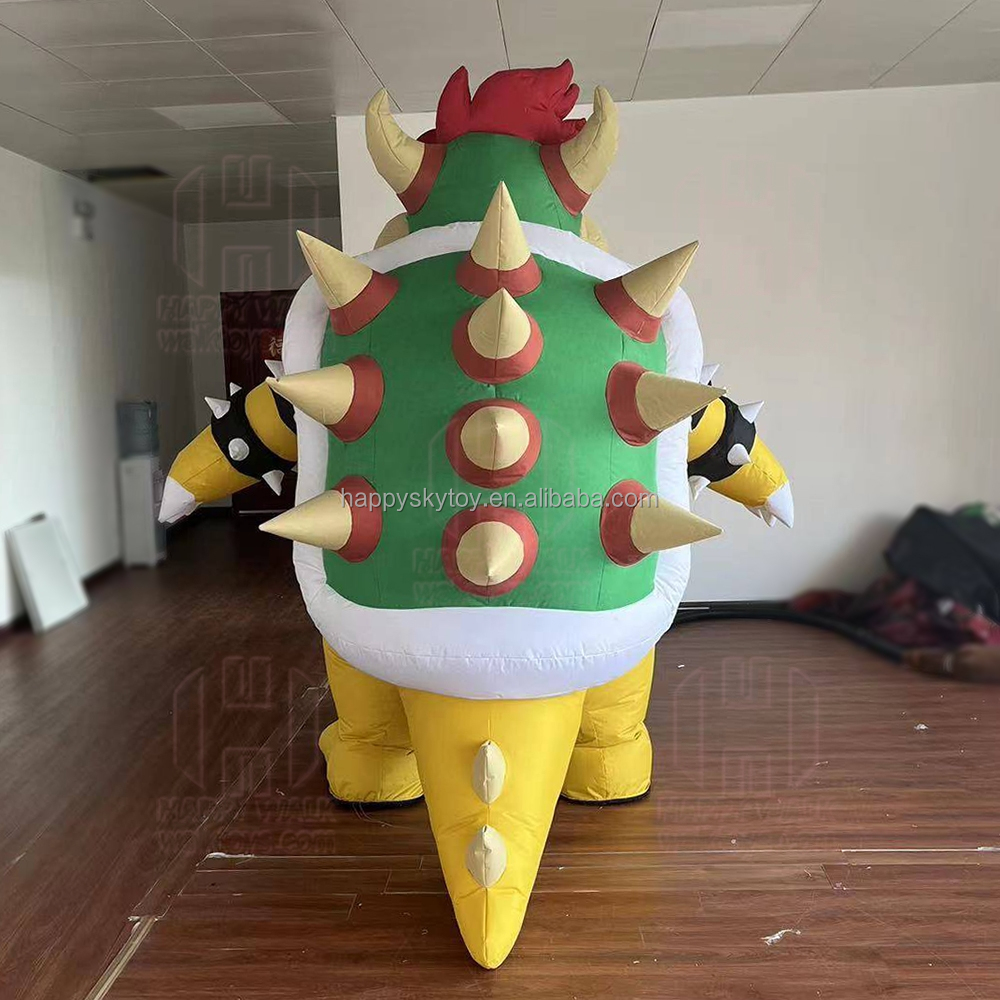 Realistic Chinese Dragon Mascot Costume Smooth Material Custom 2M Dinosaur Inflatable Mascot Costume
