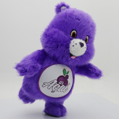 2m rainbow Bear Purple Color Inflatable Care Bear Theme Party Kids Running Inflatable Fur Plush Mascot Costume Care Bear