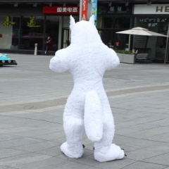 Durable Inflatable White Wolf Mascot Costume Custom Cheap Price White Wolf Suits High Quality Durable Inflatable Mascot Suits