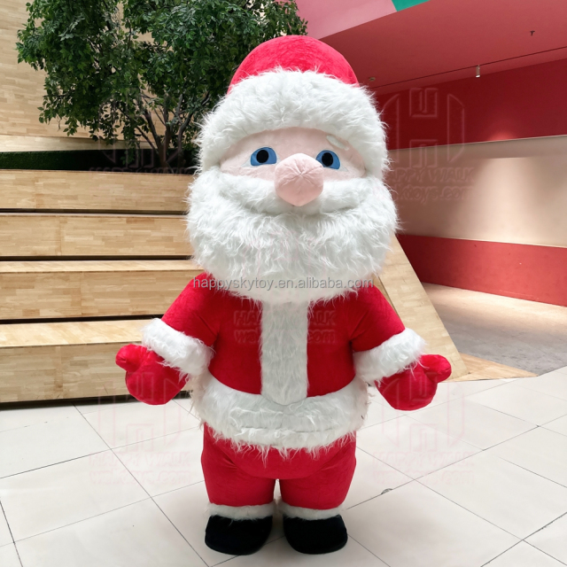 Christmas Santa Claus Costume 2m/2.6m/3m Performance Mascot in Stock Inflatable Christmas Costumes