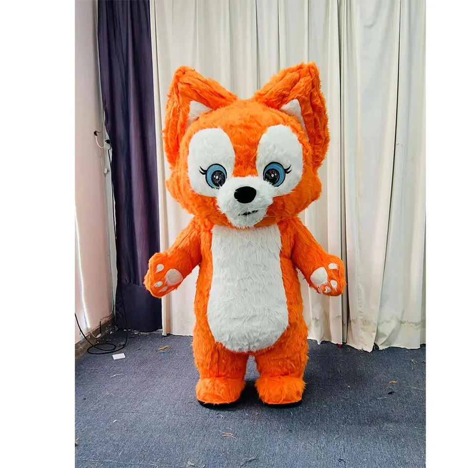 2m 2.6m Inflatable Mascot Costume Cartoon Amine Cosplay Funny Costume Plush Material Animal Fox Custom Costume