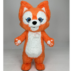 Orange Color Linabell Fox Mascot Costume 2m Inflatable Linnabell Fox Mascot Costume for Advertising Performance and Parties