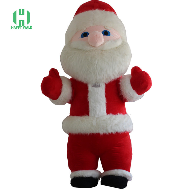 Guangzhou Factory Hot Popular 2M/2.6M/3M Christmas Mascot Santa Clause Inflatable Costume for Adult