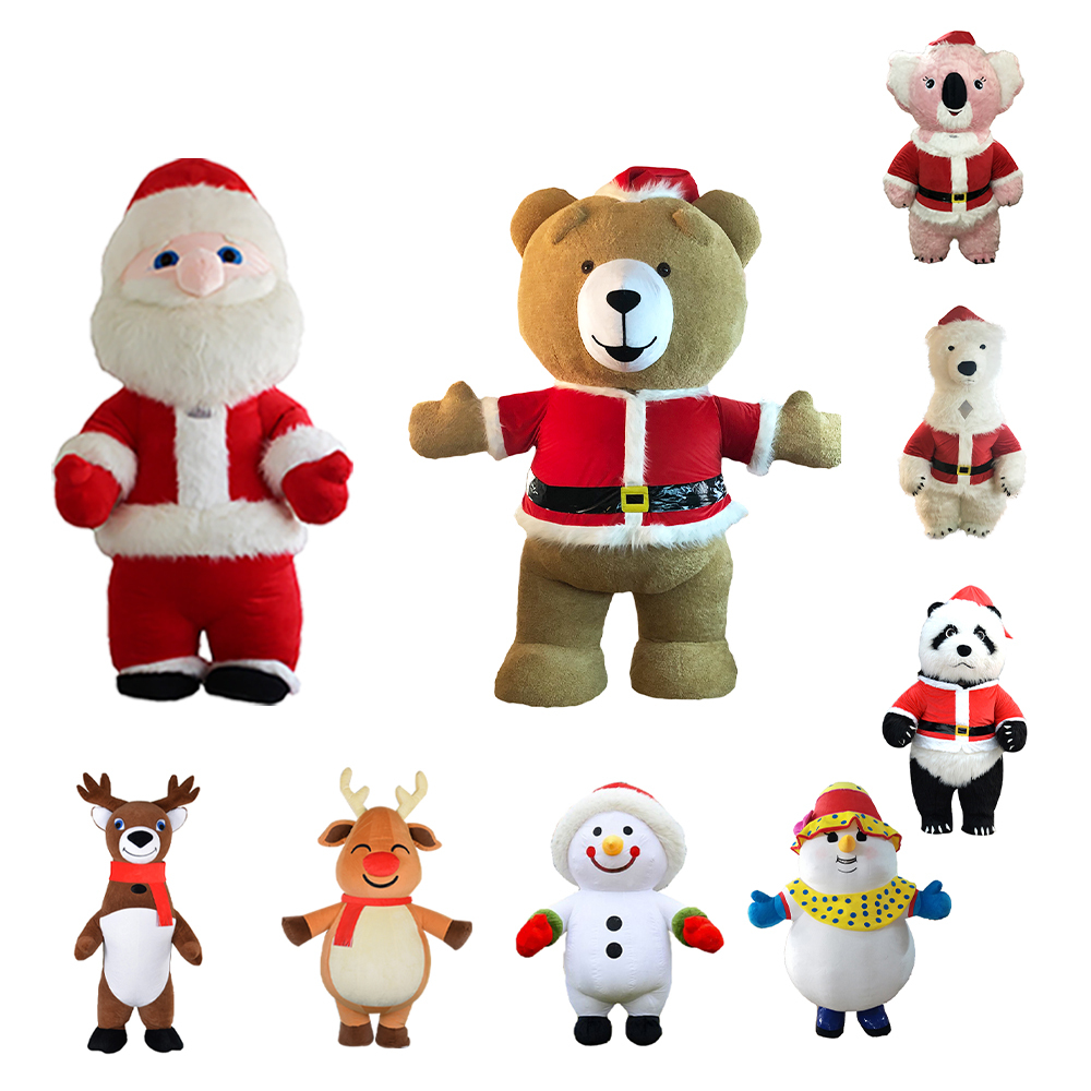 Customized Inflatable Reindeer Costume for Adults Giant Advertising Mascot Dress in Plush Style for Christmas Parties Carnivals