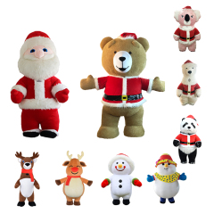 Customized Inflatable Reindeer Costume for Adults Giant Advertising Mascot Dress in Plush Style for Christmas Parties Carnivals