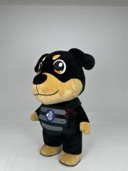 2m 2.6m Adult Size Black Color Plush Dog Mascot Costume Inflatable Animal Mascot Costume for Sale