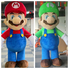 Unisex Adult Mario Inflatable Fancy Dress Mascot Costume Animal Theme