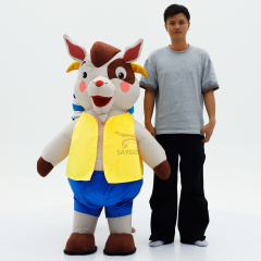 1.5m XS Goat Supercute Inflatable Walking Goat and Sheep Mascot Costume for Kids Giant Cartoon Advertising Cosplay,Big Mascot,Supercute Inflatable Walking Goat and Sheep Mascot Costume for Kids Giant Cartoon Advertising Cosplay for Kids