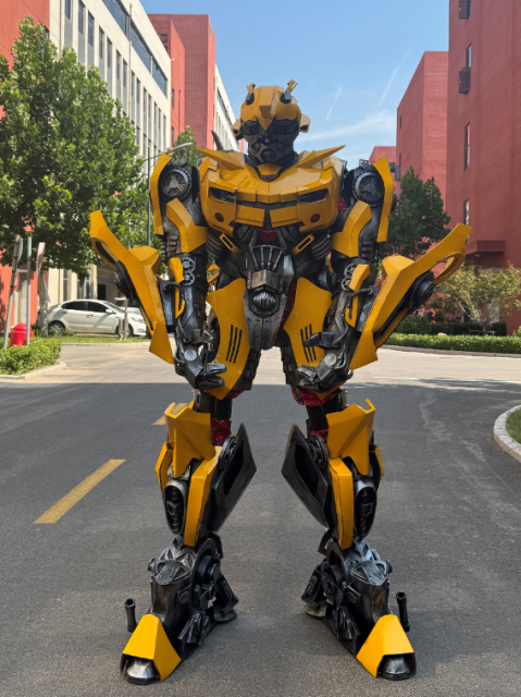 Camaro Bumblebee Transformers Realistic Adult LED Robot Costume Party Mascot Suit with Illuminated Dance Robot Features,Big Mascot,Realistic Adult LED Robot Costume Party Mascot Suit with Illuminated Dance Robot Features