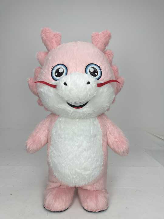 Hot Sale for Chinese Inflatable Red & Pink Dragon Mascot Costume for Adults-Unisex Easter/Halloween Use
