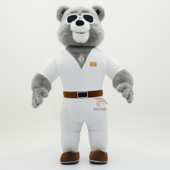 Factory Supply Pretty Quality Teddy Bear Mascot Costumes 2m 2.6m Inflatable Grey Teddy Bear Costume Dolls Suit