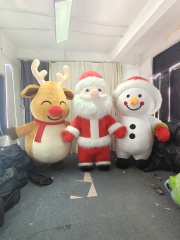Unisex 2m 3m Plush Inflatable Mascot Costume Adults' Festivals Holidays Parties Christmas Anime Santa Claus Deer Elk Snowman