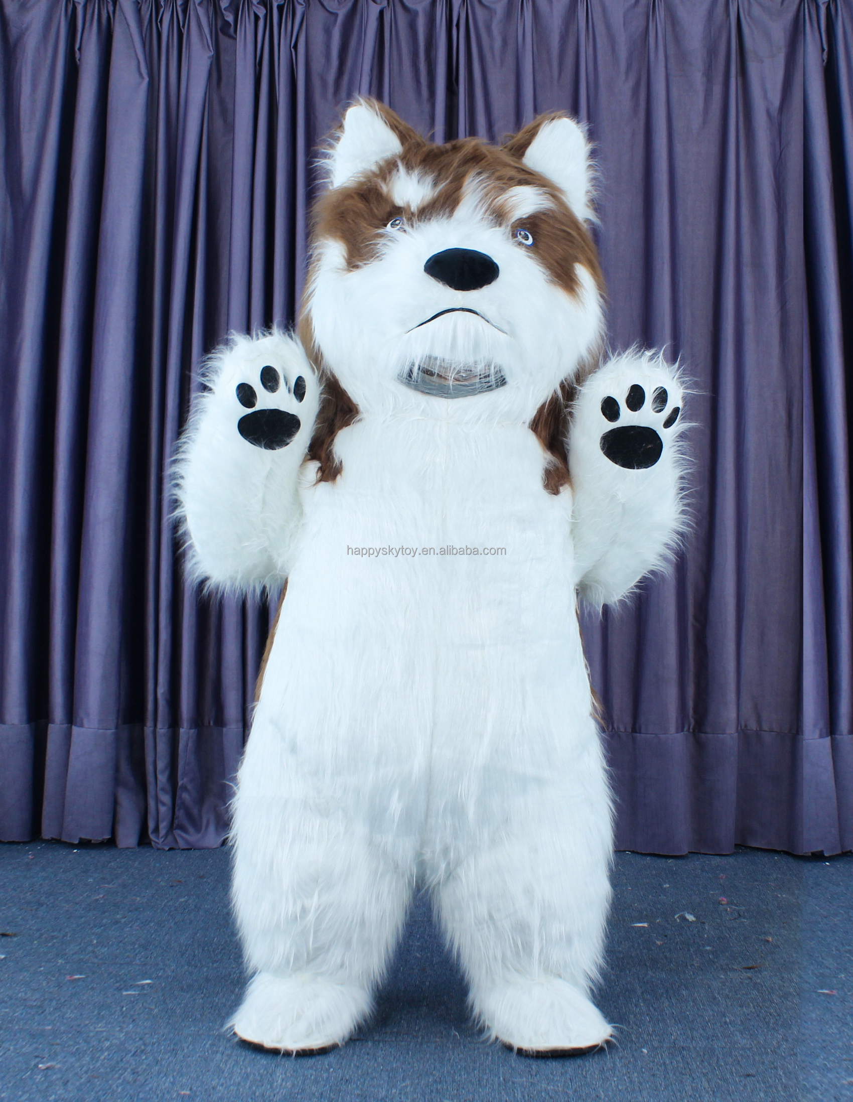 Hot Selling Inflatable Husky Dog Mascot Costume Cartoon Husky Walking Dog Costume on Sale Inflatable Husky Costume Mascot