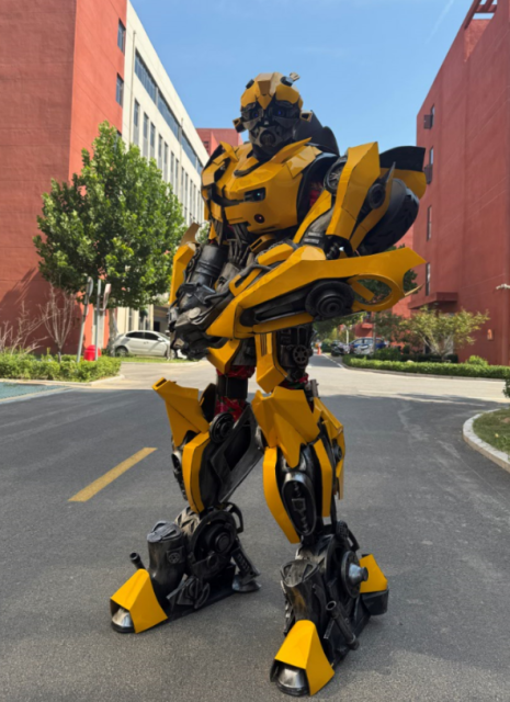Camaro Bumblebee Transformers Realistic Adult LED Robot Costume Party Mascot Suit with Illuminated Dance Robot Features,Big Mascot,Realistic Adult LED Robot Costume Party Mascot Suit with Illuminated Dance Robot Features