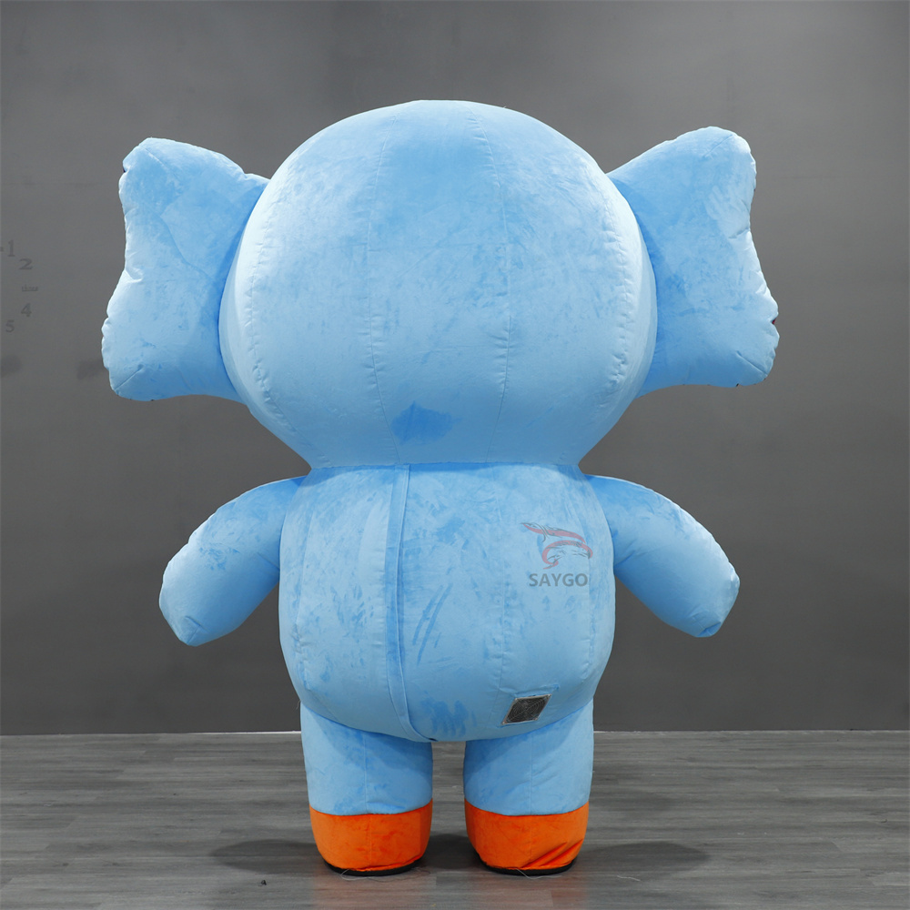 Adult Inflatable Elephant Mascot Costume Cartoon Animal Cosplay Printed for Easter Halloween Christmas Carnival Promotion,Big Mascot,Adult Inflatable Elephant Mascot Costume Cartoon Animal Cosplay Printed for Easter Halloween Christmas Carnival Promotion
