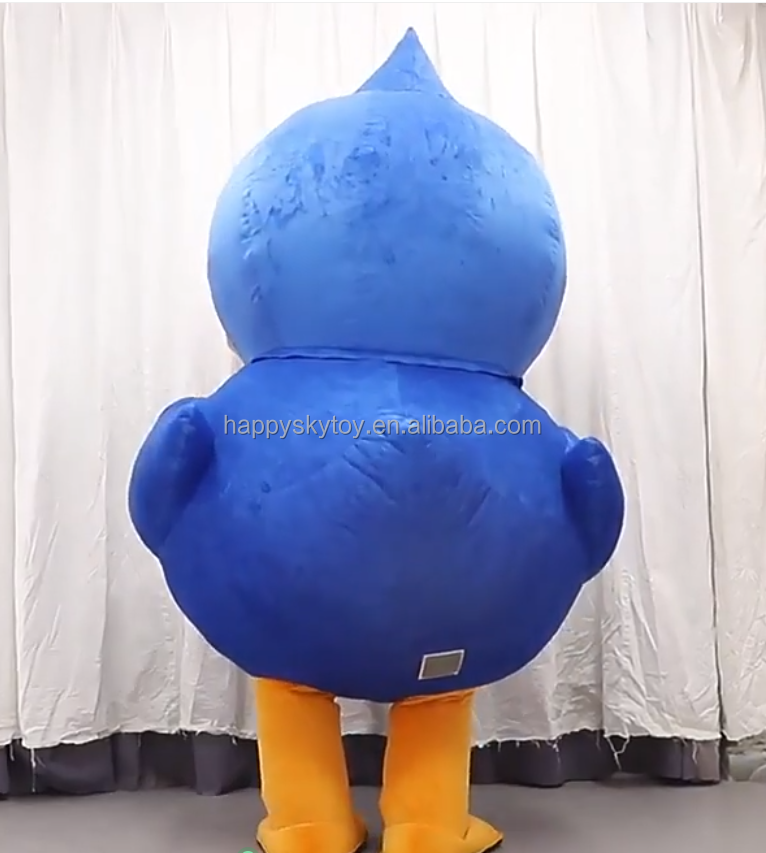 Large Blue Inflatable Duck Mascot Costume for Events Rental 2/2.6m Unisex Duck Costume Clothes Party Dress
