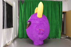 Purple Single Big Eye Power Plant Monster Inc. Mascots Costume 2m 2.6m Inflatable Furry Eye Monster with Antler for Sale