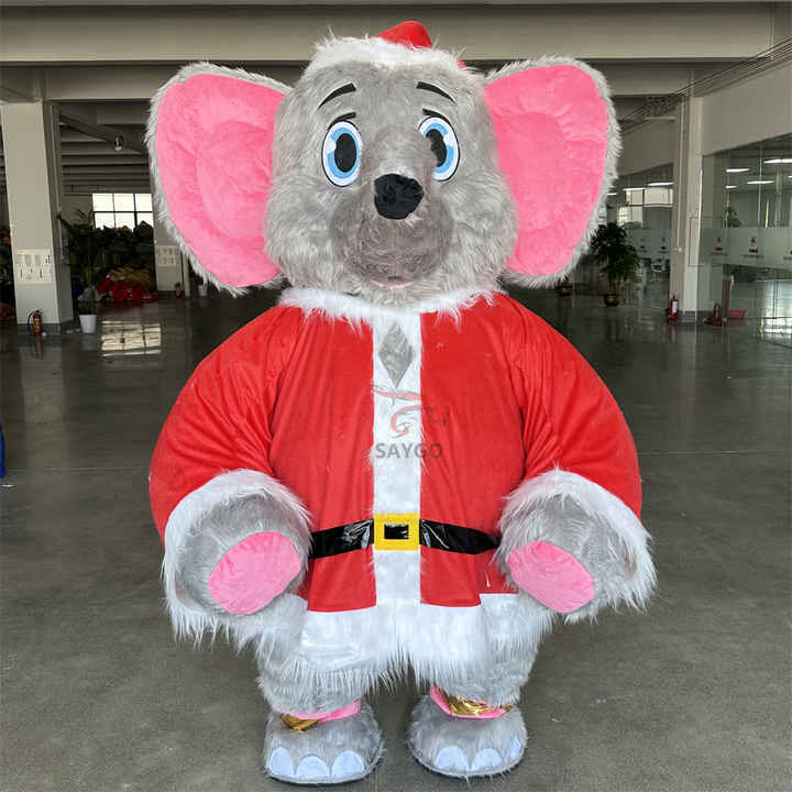 High Quality Inflatable 2m/2.6m Realistic Walking Inflatable Christmas Clothing Elephant Mascot Costume