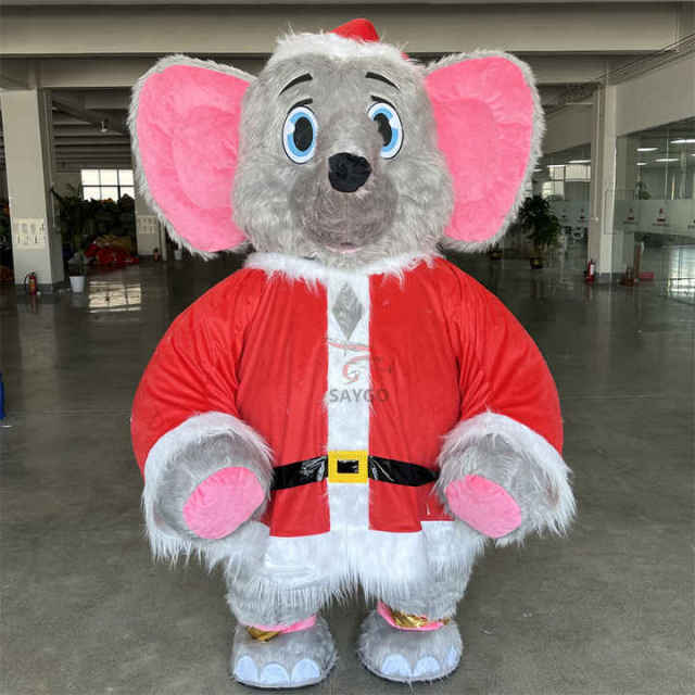 High Quality Inflatable 2m/2.6m Realistic Walking Inflatable Christmas Clothing Elephant Mascot Costume