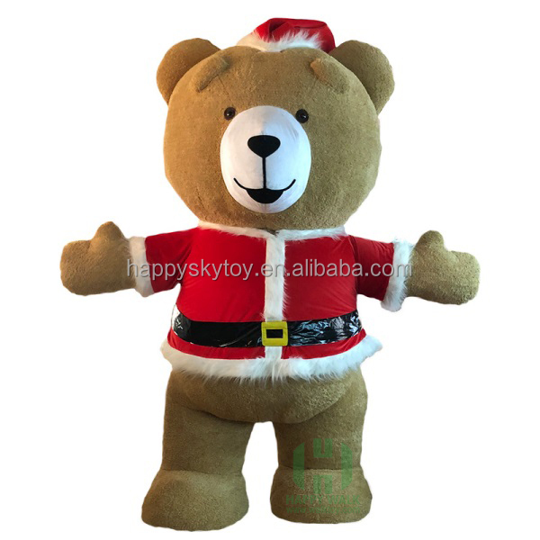 Guangzhou Factory 2M/2.6M/3M Christmas Mascot Santa Clause Inflatable Costume for Party