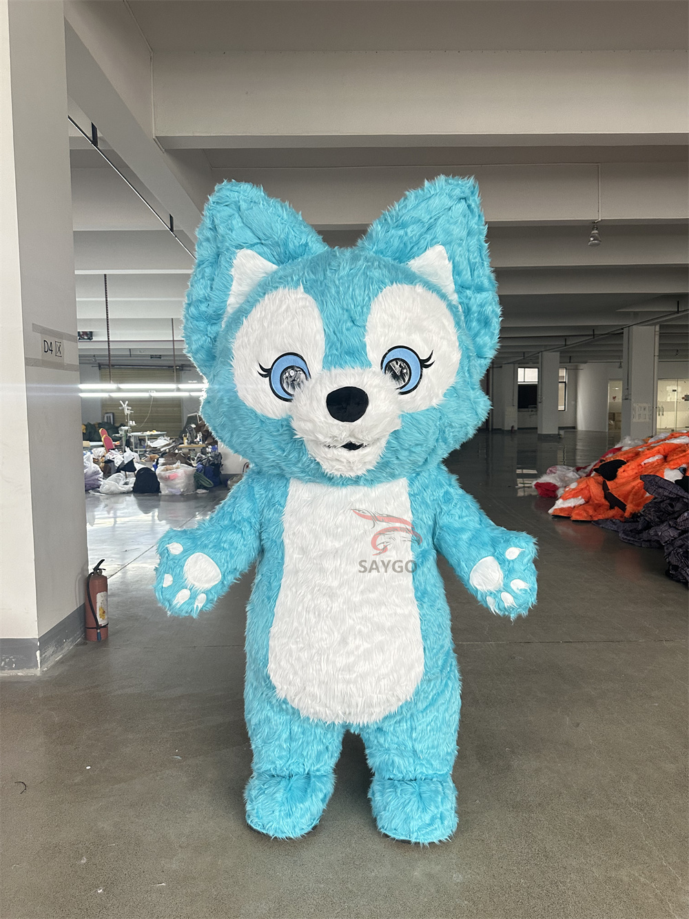 Clever Linabell Fox Costume for Kids Park Lena Bell Mascot Costume in Furry Material Inflatable 2.6m