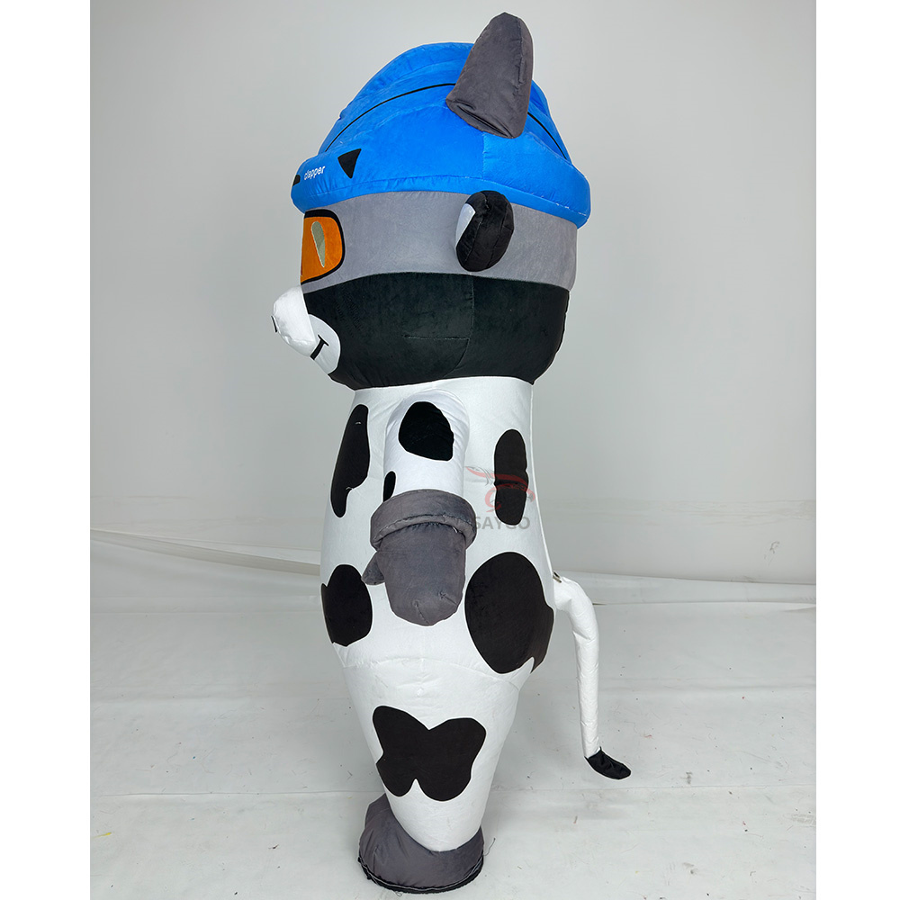 Inflatable Latex Cow Costume White Black Customized Advertising Adult Unisex XL Halloween Easter Mascot Costume,Big Mascot,Inflatable Latex Cow Costume White Black Customized Advertising Adult Unisex XL Halloween Easter Mascot Costume