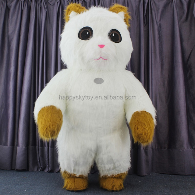 Inflatable Cat Costumes Adult Halloween Cosplay Costumes Blow up Cuty Role Play Disfraz Fancy Party Dres for Adult Kids