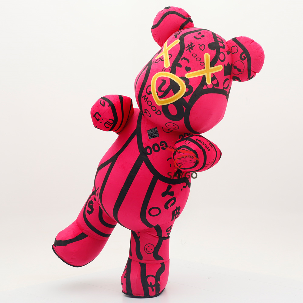 OEM Giant Red Inflatable VIOLENT Bear Mascot Costume Mascotte Animal Cosplay Panda Bear Fursuit Cosplay Furry Suit for Adult