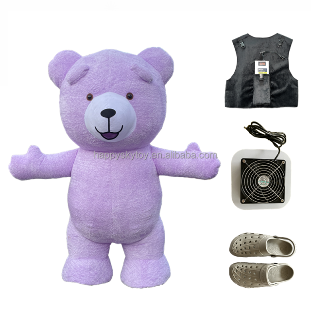 Custom 2m/2.6m Inflatable Giant Teddy Bear Mascot Costume Koala Walking Cosplay for Adults for Halloween Parties