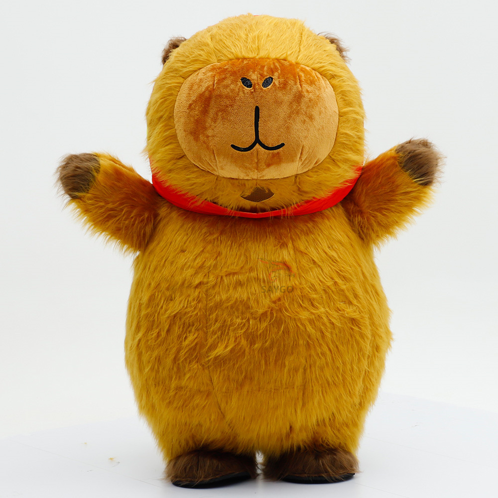 Cartoon Character Capybara Inflatable Clothing 2.2m Adult Cosplay Performance Wear Walking Capybara Inflatable Mascot Costumes