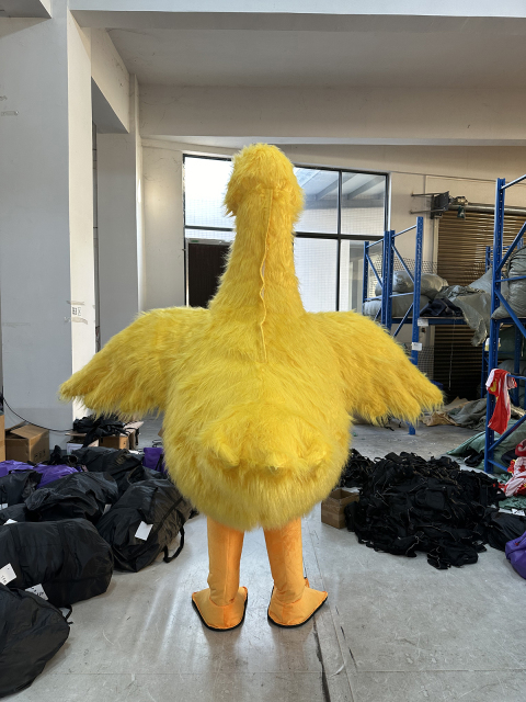 Factory Sale Inflatable Cartoon Mascot Costume Plush Furry Goose and Swan for Halloween Walking Animals by Girl