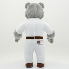 Factory Supply Pretty Quality Teddy Bear Mascot Costumes 2m 2.6m Inflatable Grey Teddy Bear Costume Dolls Suit
