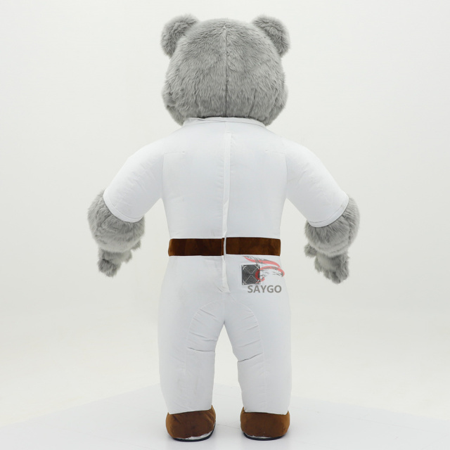 Factory Supply Pretty Quality Teddy Bear Mascot Costumes 2m 2.6m Inflatable Grey Teddy Bear Costume Dolls Suit