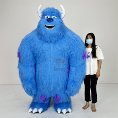 Sully 2m 2.6m Blue Monster Custom Coslpay Animal Inflatable Toy Mascot Costume Movie Cartoon Character Mascot Costume for Sale
