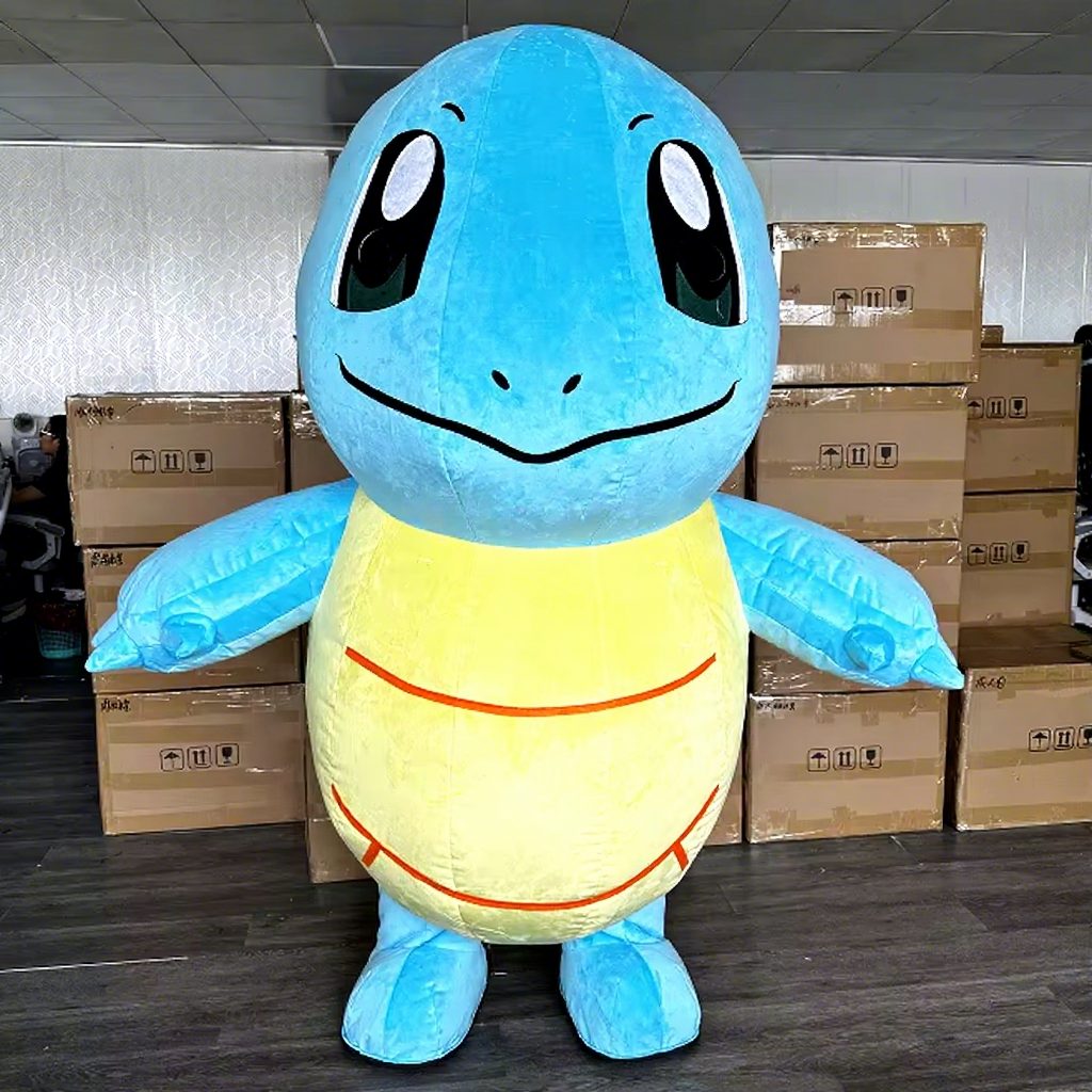 Shell-protected Blue Squirtle Turtle Mascot Costume for Adults Pokemoned Wartortle Turtle Costume Mascot Inflatable 2m Rental,Big Mascot,Shell-protected Blue Squirtle Turtle Mascot Costume for Adults Pokemoned Wartortle Turtle Costume Mascot Inflatable 2m Rental