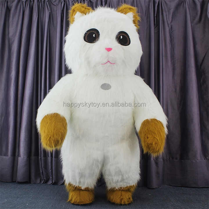 Inflatable Cat Costumes Adult Halloween Cosplay Costumes Blow up Cuty Role Play Disfraz Fancy Party Dres for Adult Kids