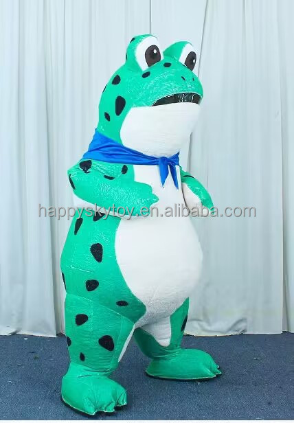 Hot Sale Frog 2m/2.6m/3m New Party Blower up Cloth Custom Animal Inflatable Mascot Costume