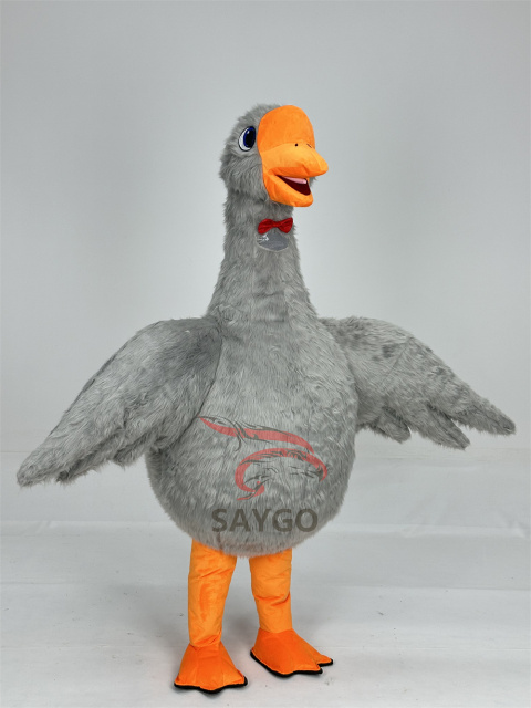 Goose Gray Swan Mascot Costume Adults Plush Furry Inflatable Animal Dress Suit Halloween Party Outdoor Advertising Party Cosplay