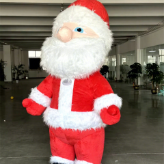 Christmas Festival 2m 2.6m 3m Inflatable Santa Claus Mascot Costume for Adults Cosplay Santa Dress Suit