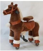 Cute Mechanical Black Horse Animal Riding Toys Man Power Ride on Toys
