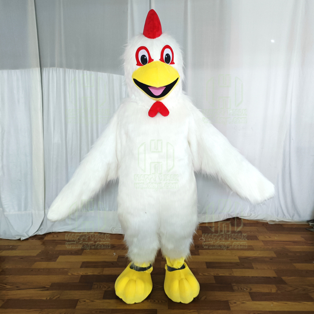 Hot Sale Popular Party Dress Cute Long Plush Rooster Mascot Costume Inflatable Giant Mascot Costume