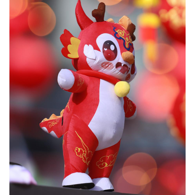 2024 Chinese New Year Mascot Outdoor Inflatable Dragon Costume for Adult