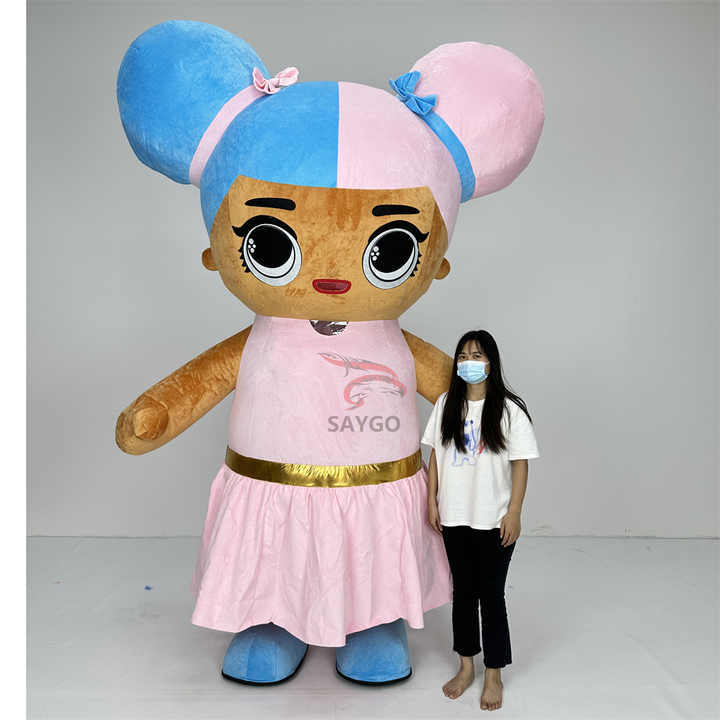 Promotion Commercial Cartoon LOL Girl Mascot Costumes Cosplay TV&Movie Mascot Costume Party Dressing