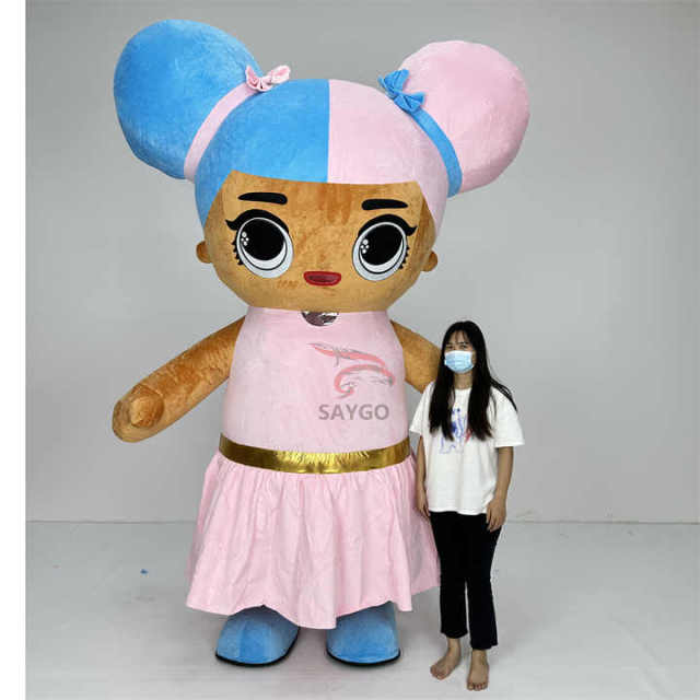 Promotion Commercial Cartoon LOL Girl Mascot Costumes Cosplay TV&Movie Mascot Costume Party Dressing